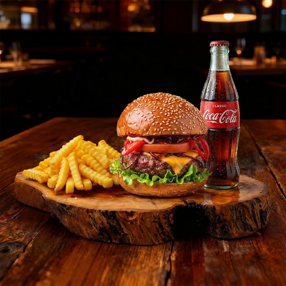 Barbeque Burger Menü